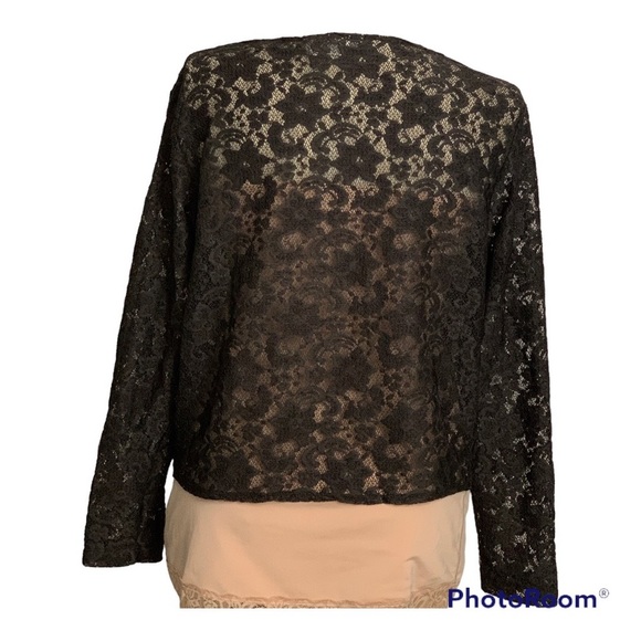 Chico’s Floral Lace Tie Front Jacket SZ L - Picture 3 of 3